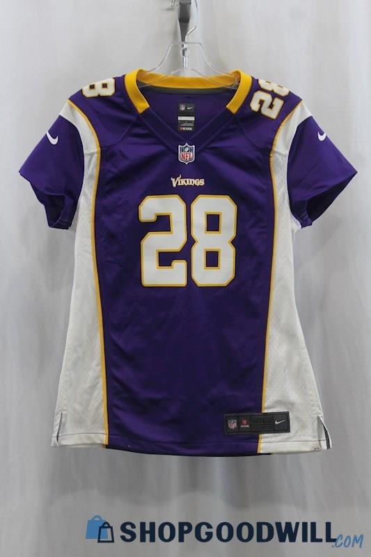 NFL MN Viking #28 PETERSON Womens Purple/White Jersey Sz M