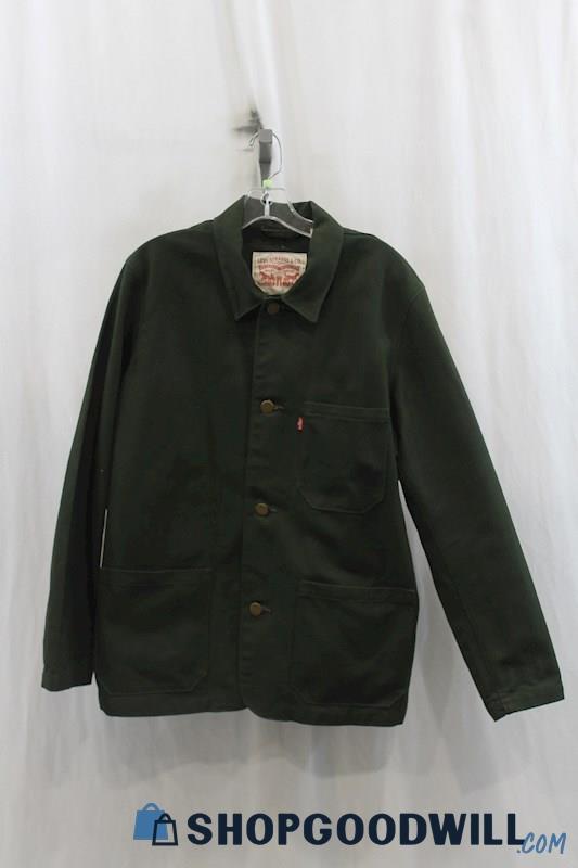 Levi's Mens Dark Green Denim Utility Jacket Sz L