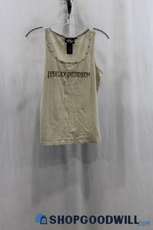 Harley-Davidson Woman's Beige Tank sz M