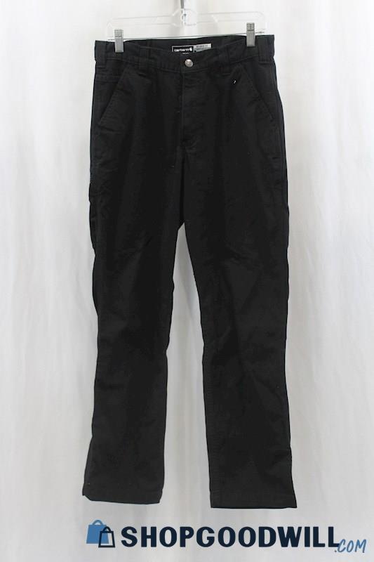 Carhartt Mens Black Straight Utility Pants Sz 31x32