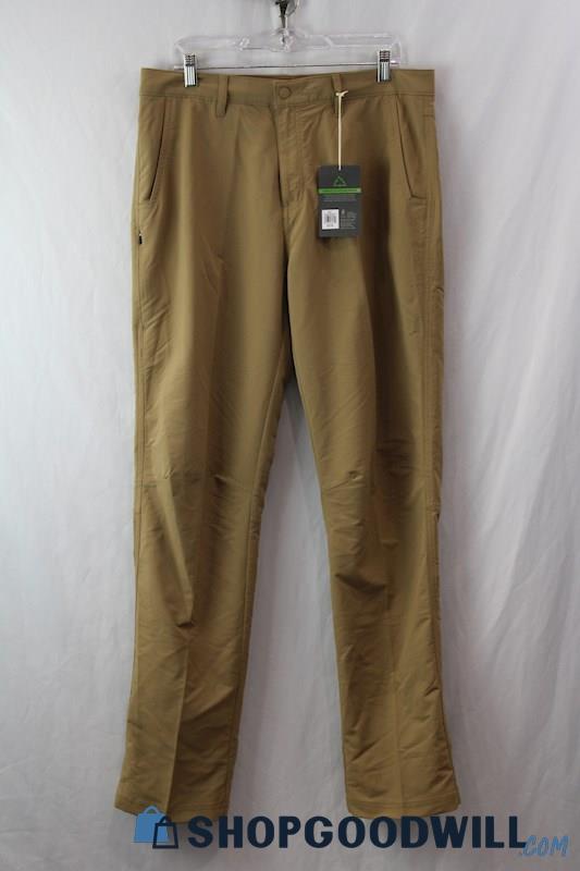 NWT Alpine Men's Beige Slim Straight Tech Pants sz 36x34