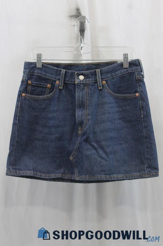 Levi's Womens Dark Blue Denim A-Line Skirt Sz 29