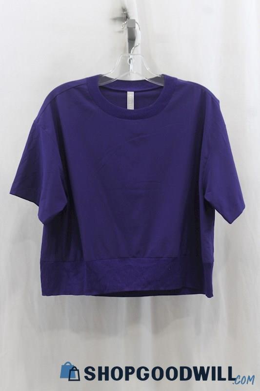 Athleta Women's Purple Crop T-Shirt SZ S