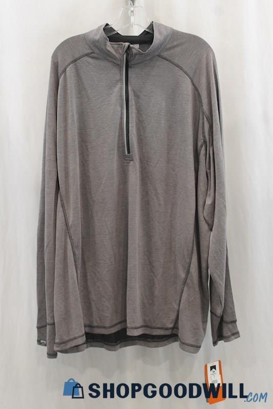 NWT Storm Creek Mens Heather Gray 1/2 Zip Lightweight Sweater Sz 4XL