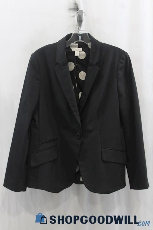 Chicos Womens Black Blazer Sz M