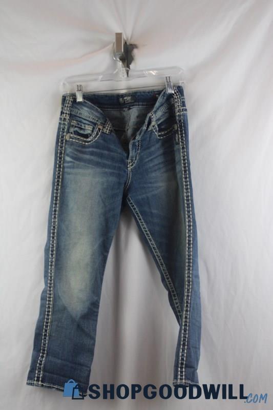 Silver Jeans Women's Mid Rise Capri Jeans SZ 30x22 1/2