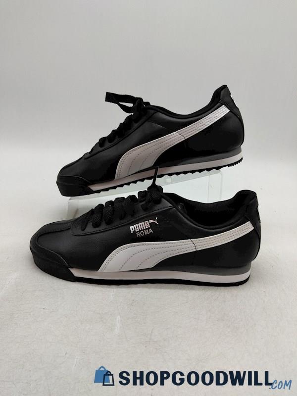 PUMA Roma Men's Black/White Lace Up Athletic Shoes SZ 6