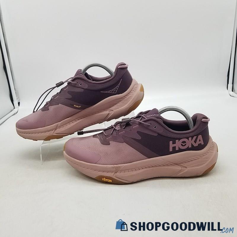 Hoka One One Women's Transport Mauve Synthetic Running Shoes Sz 9.5