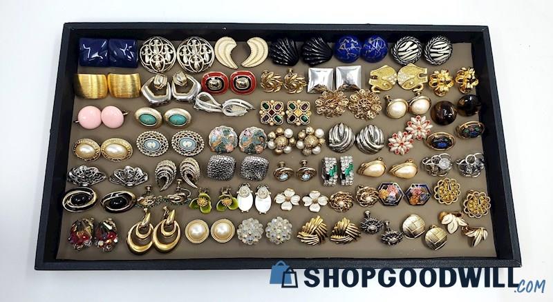 Vintage Collection of Clip-Back + Screw-Back Earrings 