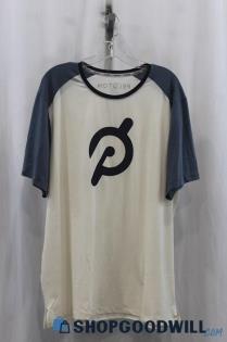 Peloton Mens White/Blue T-Shirt Sz 2XL