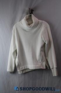 Athleta Women's White Plush Pull Over Cowl Neck Sweater SZ XS