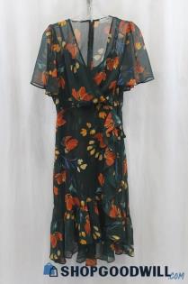 Calvin Klein Women's Black Multicolor Floral Print Sundress SZ 2