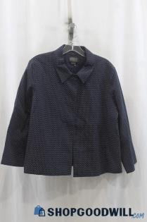 Pendleton Women's Midnight Navy/White Pot-a-Dot Blazer Coat SZ L