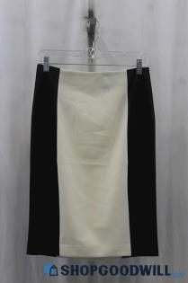 NWT Ann Taylor Womens Black/White Pencil Skirt Sz 2