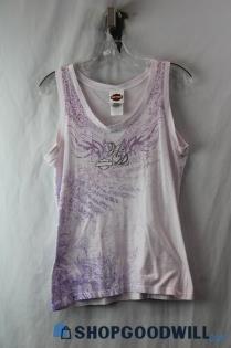 Harley-Davidson Women's Purple Hot Springs AR Graphic V Neck Tank Top SZ L