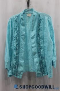 Chico's Women's Blue Open Shirt SZ L