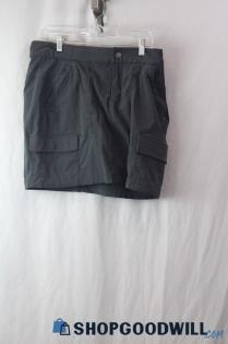 Athleta Women's Gray Flat Front Cargo Skort Sz 12