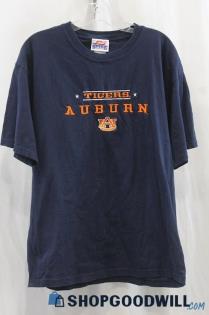 Auburn University Men's Navy Tigers Pullover Football Shirt SZ L