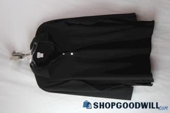 Chico's women's Black Long Sleeve 1/4 Button Polo Shirt sz M