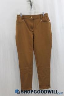 Chicos Womens Brown Slim Ankle Jeggings Sz M