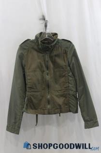 Lucky Brand Womens Olive Green Utility Jacket Sz M