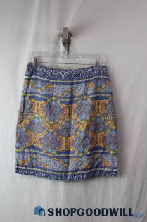 Tommy Bahama Women's Blue/Multicolored Floral Print Skirt Sz 4