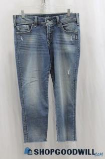 Silver Jeans Women's Blue Skinny Crop Jean SZ 32x24