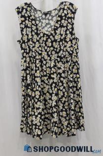 Torrid Women's Black/White Floral Print Sheath Dress SZ 1X