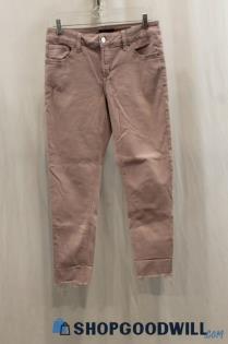 Silver Jeans Women's Dusty Pink Skinny Crop Jean SZ 29x27