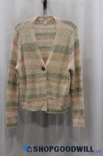 Adyson Parker Women's Pink/Gray Knit Cardigan SZ M