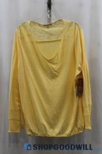 NWT Ruff Hewn Women's Yellow Long Blouse SZ XL