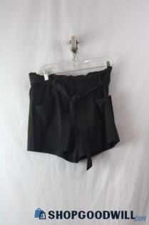 90 Degree By Reflex Women's Black Paperbag Shorts Sz M