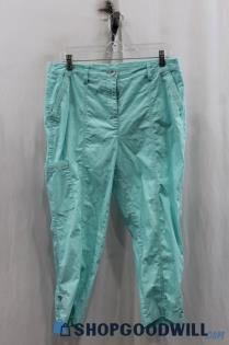 Chicos Womens Icey Blue Utility Pants Sz M