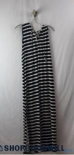 NWT Exist Women's Dark Blue/White Stripped Tank Dress Sz L