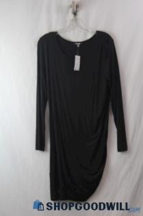 NWT Premise Women's Black Long Sleeve T-Shirt Dress SZ M