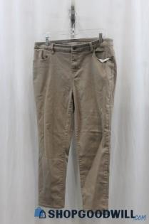 Chico's Womens Gray Brown Ankle Skinny Jeans Sz L