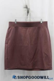 Torrid Womens Dark Red Faux Leather Mini Skirt Sz L