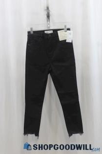 NWT Abercombie & Fitch Women's Black Skinny Crop Jean SZ 2XS