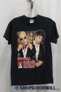 Pitbull x Enrique Iglesias Tour 2015 Unisex Black Graphic Concert Tee Sz S