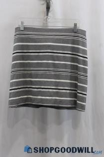 NWT Express Women's Gray Stripes Mini Skirt SZ M