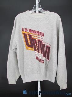 University of Minnesota-Morris Men's Vintage Grey Crewneck Sweatshirt SZ M