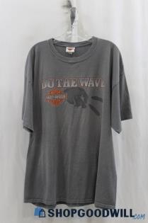 Harley-Davidson FT-Walton Beach Florida Mens Dark Gray Graphic Tee Sz 2XL