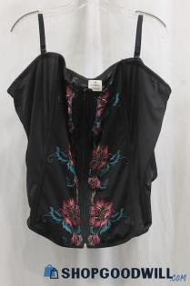 NWT Torrid Women's Black/Pink Stitched Tank Blouse SZ 6X