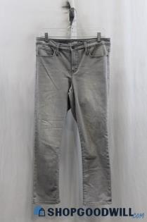 Athleta Womens Gray Washed Crop Jeans Sz 10