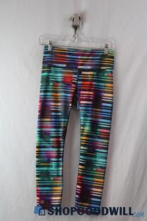 Athleta Women's Multicolor Striped Cropped Leggings sz XS