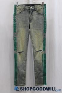 NWT Homme + Femme Women's Blue Wash Skinny Ankle Jean SZ 28