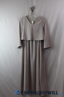 NWT Piper&Scott Women's Light Gray Long Sleeve Blouson Dress sz XS