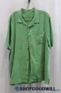 Tommy Bahama Men's Green Button Up Shirt SZ XL