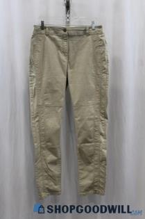 Chico's Womens Beige Slim Straight Pants Sz 8