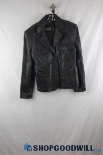 Lee Lipton Women's Black Motorcycle Jacket Sz M